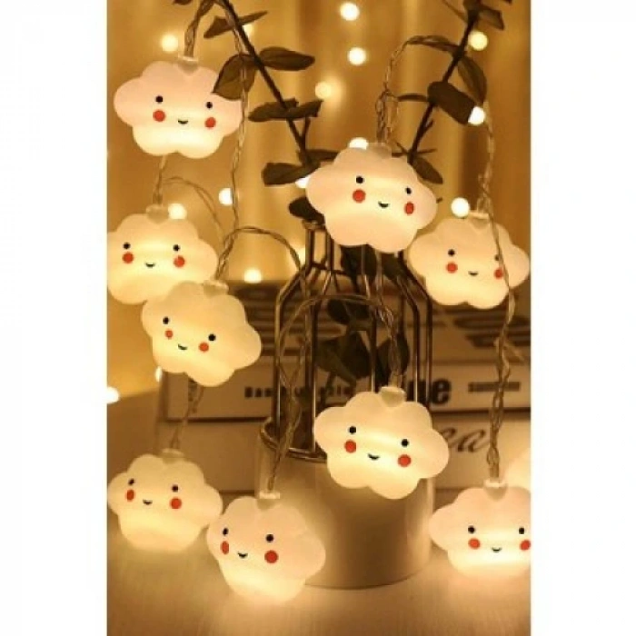 HERŞEYTREND 2m 10lu Gülen Bulut Led