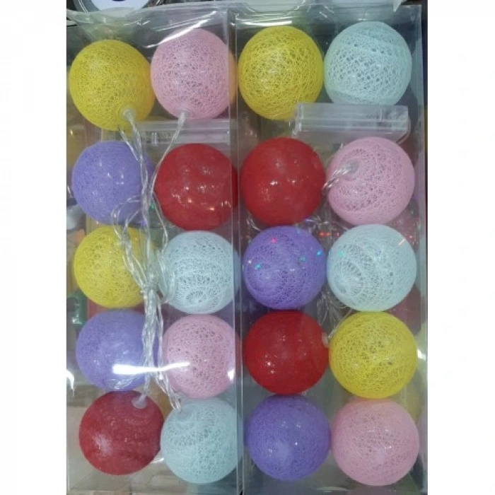 HERŞEYTREND 2m 10 LED Renkli Top Lamba