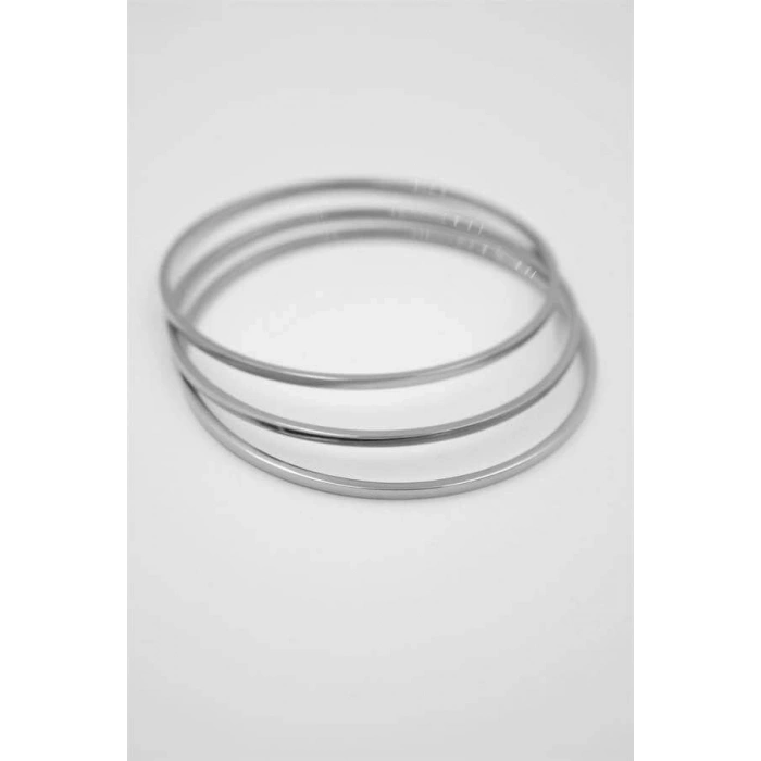 3lü Ajda Bilezik -65mm - Gümüş