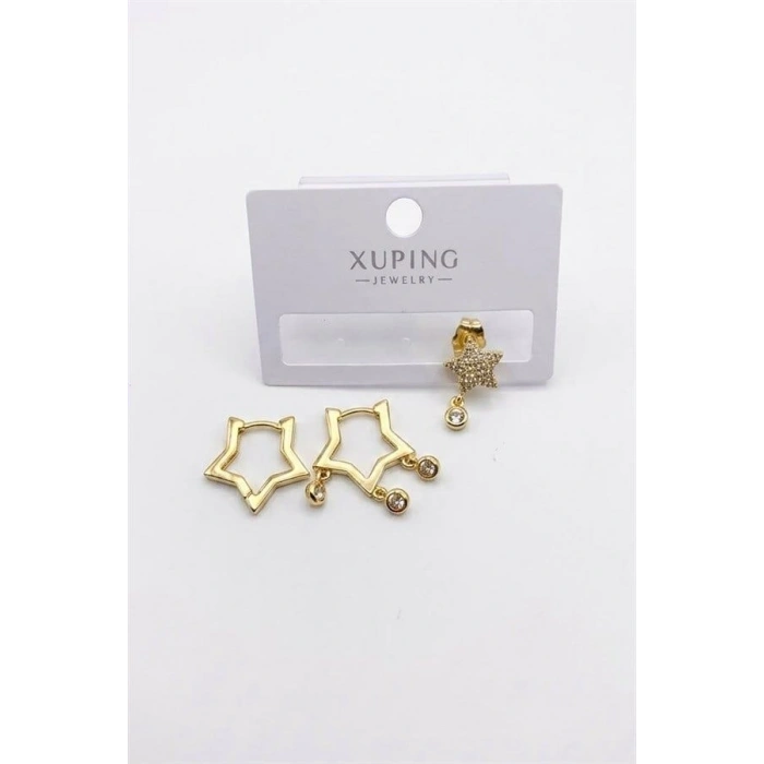 3lü Xuping Küpe - Altın