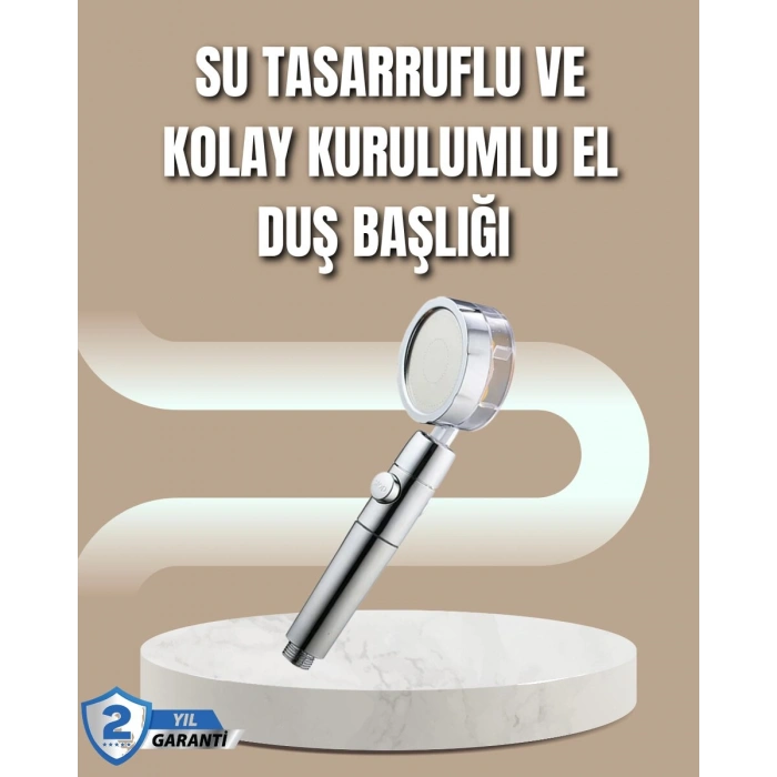 360° Ayarlanabilir Çok Fonksiyonlu Duş Başlığı