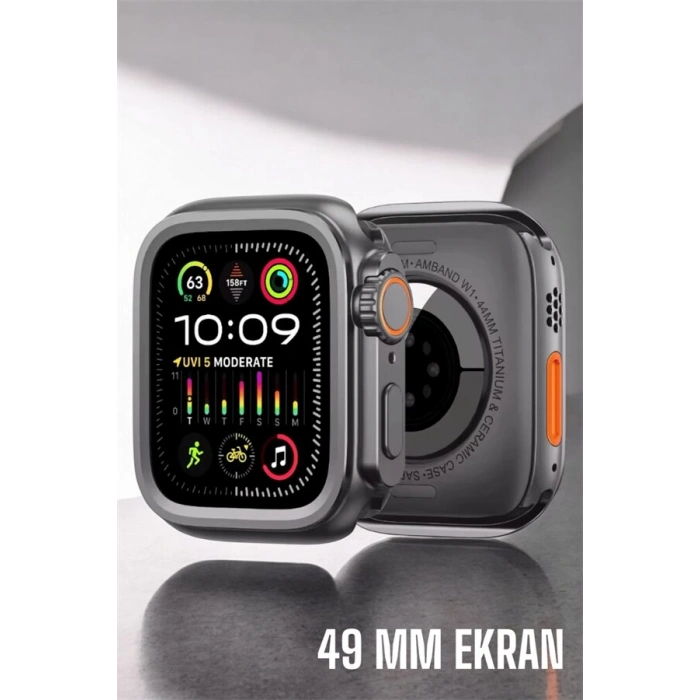 45 MM Gri Kasa Ultra Akıllı Saat Sesli Görüşme, Sağlık Takibi, Suya Dayanıklı