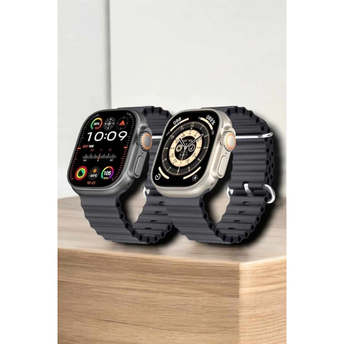 45 MM Gri Kasa Ultra Akıllı Saat Sesli Görüşme, Sağlık Takibi, Suya Dayanıklı