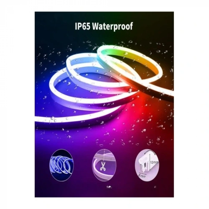 HERŞEYTREND 5m 16 Renk 4 Fonksiyonlu Esnek Şerit Neon LED