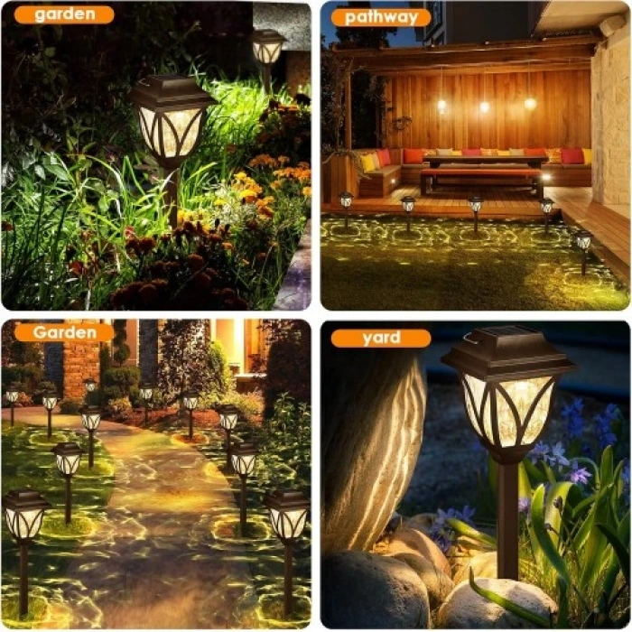 HERŞEYTREND 6’lı Solar Bahçe Aydınlatması Gün Işığı
