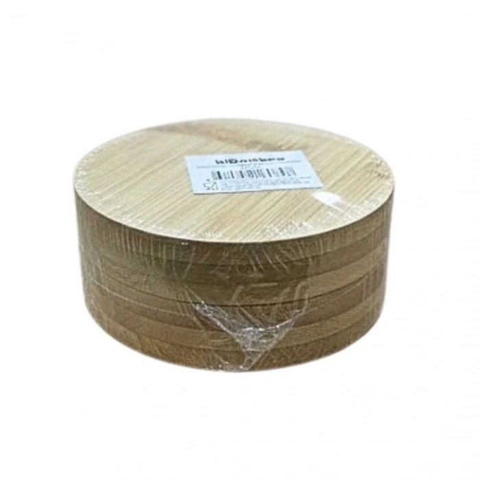 6li Yuvarlak Bambu Çay Tabağı