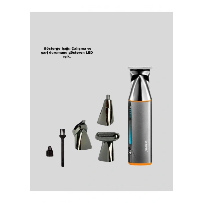 HERŞEYTREND Şarjlı 9’u 1 Arada Çok Amaçlı Erkek Bakım Seti Yıkanabilir Başlıklar