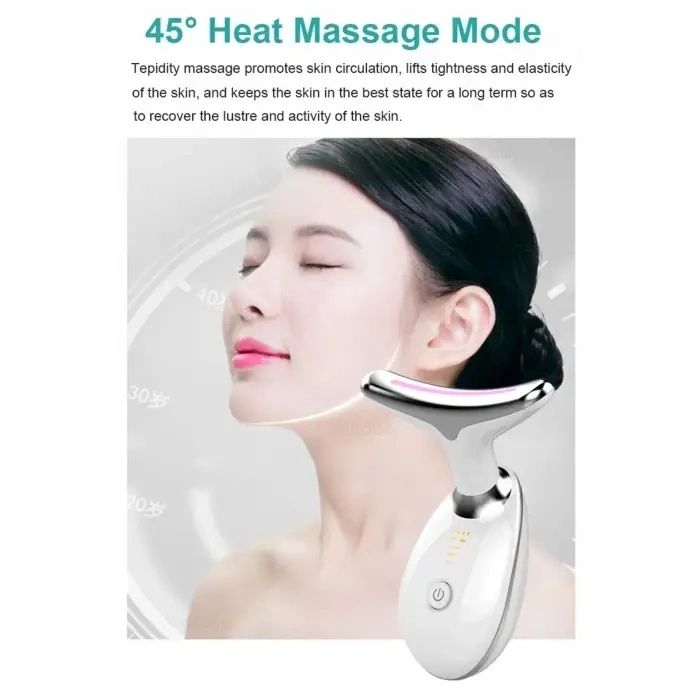 HERŞEYTREND Yüz ve Boyun Masaj Cihazı – Kırışıklık Karşıtı & Nemlendirici Etki Destekli
