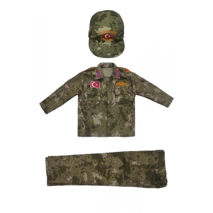 HERŞEYTREND Çocuk Asker Kıyafeti Single (Y.TSK)