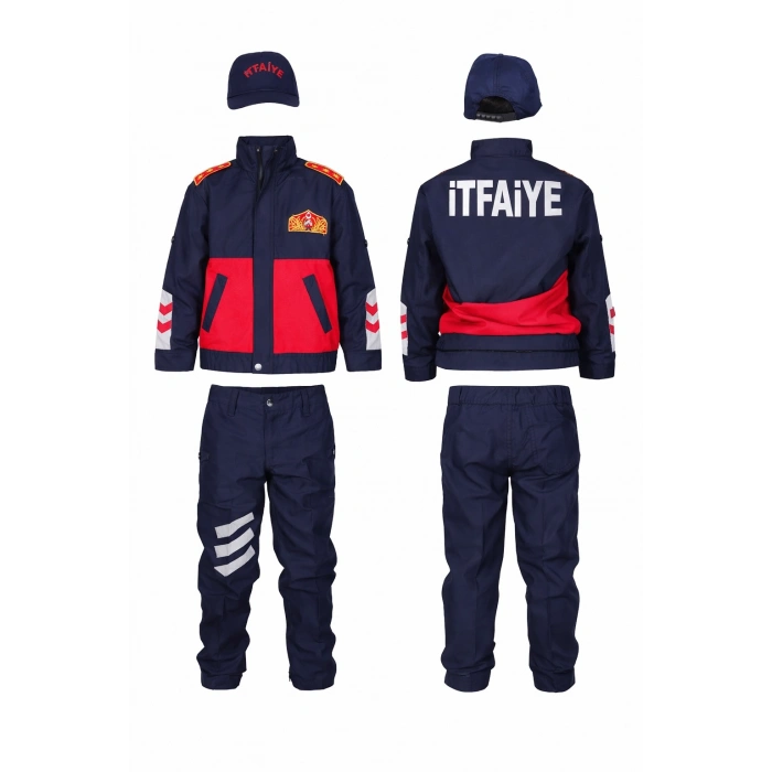 HERŞEYTREND Çocuk İtfaiye Kostümü Üniforması