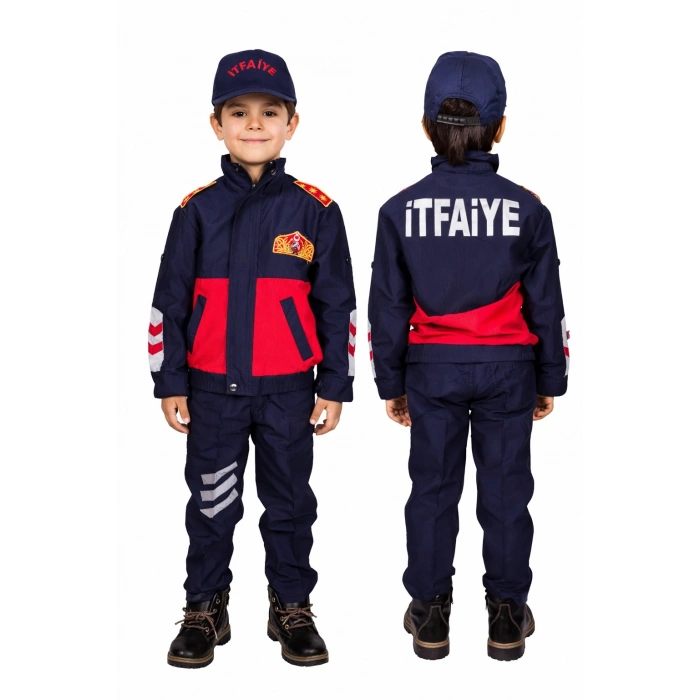 HERŞEYTREND Çocuk İtfaiye Kostümü Üniforması