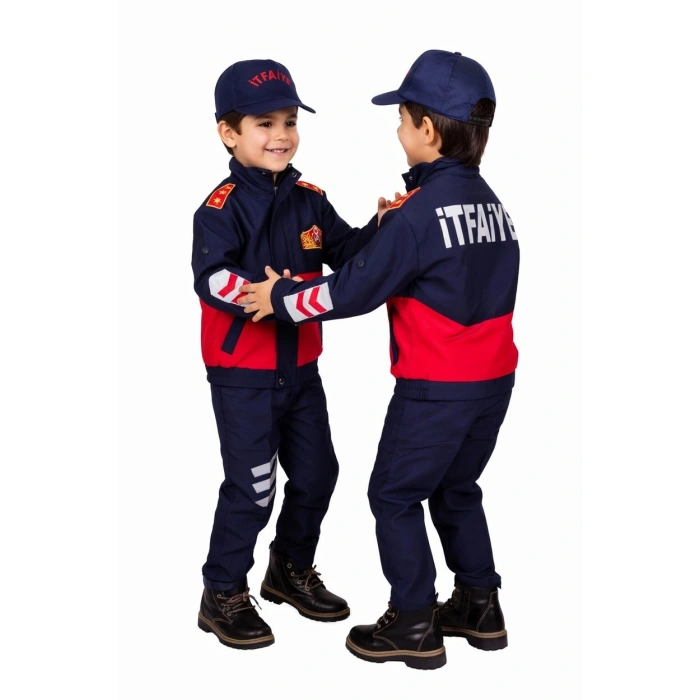 HERŞEYTREND Çocuk İtfaiye Kostümü Üniforması