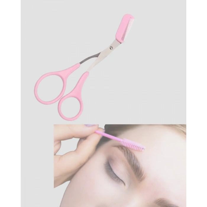 HERŞEYTREND Profesyonel Taraklı Kaş Makası – Evde ve Salon Kullanımına Uygun