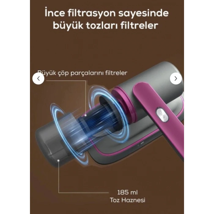 HERŞEYTREND UV Işık Teknolojili Güçlü Motorlu Yatak Temizleme Cihazı