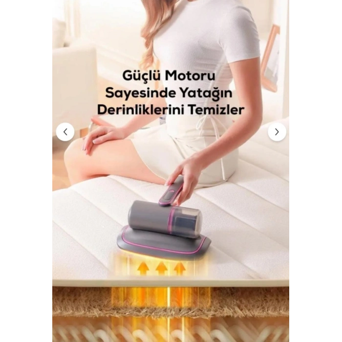 HERŞEYTREND UV Işık Teknolojili Güçlü Motorlu Yatak Temizleme Cihazı
