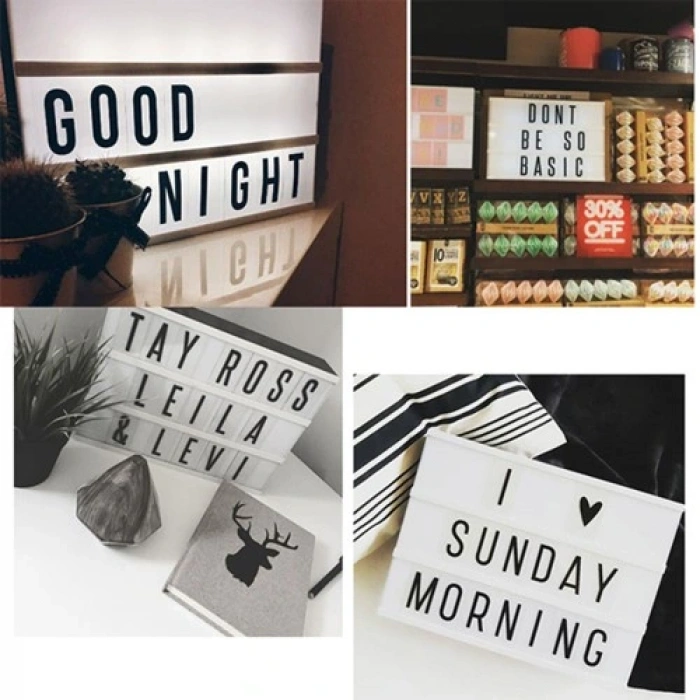 HERŞEYTREND A4 Boyutunda Led Işıklı Yazı Panosu Lightbox