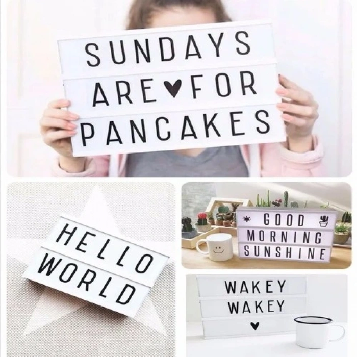 HERŞEYTREND A4 Boyutunda Led Işıklı Yazı Panosu Lightbox