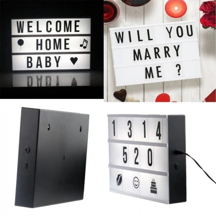 HERŞEYTREND A4 Boyutunda Led Işıklı Yazı Panosu Lightbox