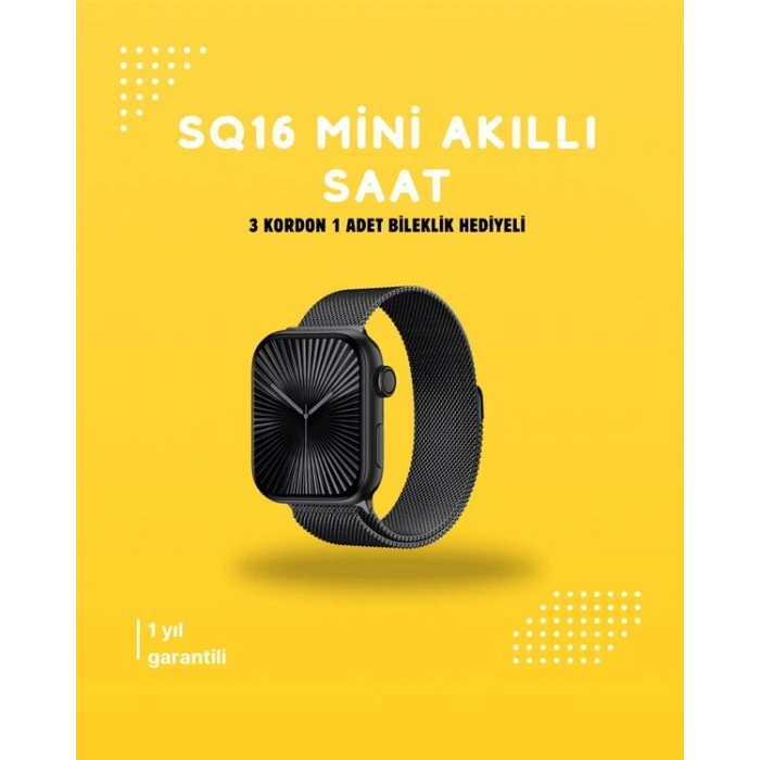 Akıllı Saat SQ-16 Mini Series 10 | Unisex Tasarım, Sağlık ve Spor Takibi