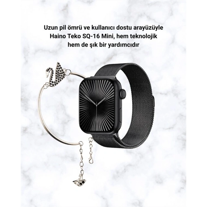 Akıllı Saat SQ-16 Mini Series 10 | Unisex Tasarım, Sağlık ve Spor Takibi