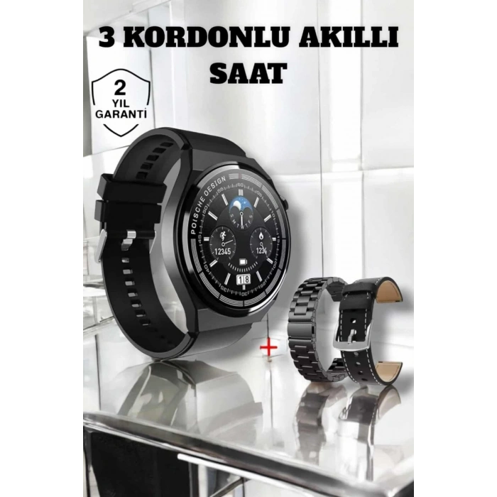 Akıllı Saat Uyku Ve Sağlık Takibi Bildirim Görme Arama Cevaplama