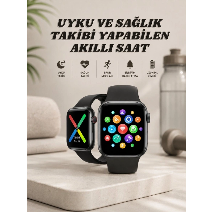 Akıllı Saat Wireless Şarj Yüksek Çözünürlüklü Müzik Dinleme Sesli Cevaplama