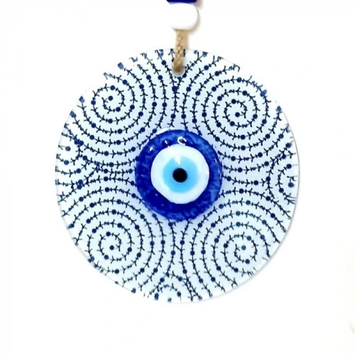 HERŞEYTREND Altın Boynuz Modeli Nazar Füzyon Cam Duvar Dekoru