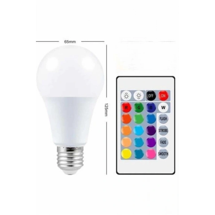 Ambiyans Aydınlatma RGB Led Lamba Kumandalı Renk Değiştirebilen