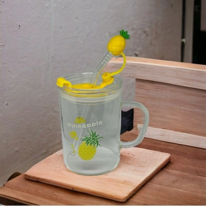 HERŞEYTREND Ananas Tasarımlı Kupa Bardak
