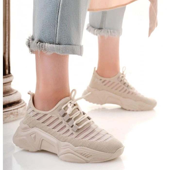 Ante Bej Triko Bağcıklı Spor Ayakkabı