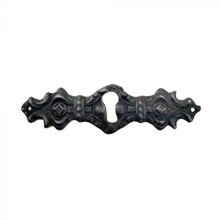 Antika Tarz Dekoratif Pirinç Anahtar Ağızlığı -  28x104mm, Oksit