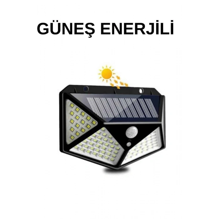 Bahçe Lambası Bahçe Aydınlatma Sensörlü Suya Dayanıklı 100 Led
