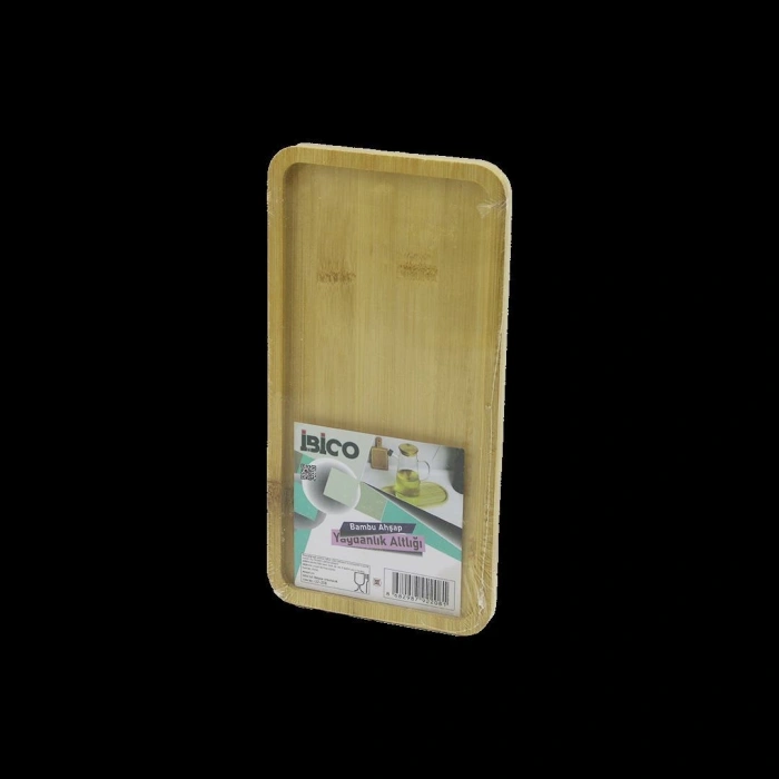 Bambu Ahşap Dikdörtgen Mini Tepsi 12 x 23.4 x 0.8 cm