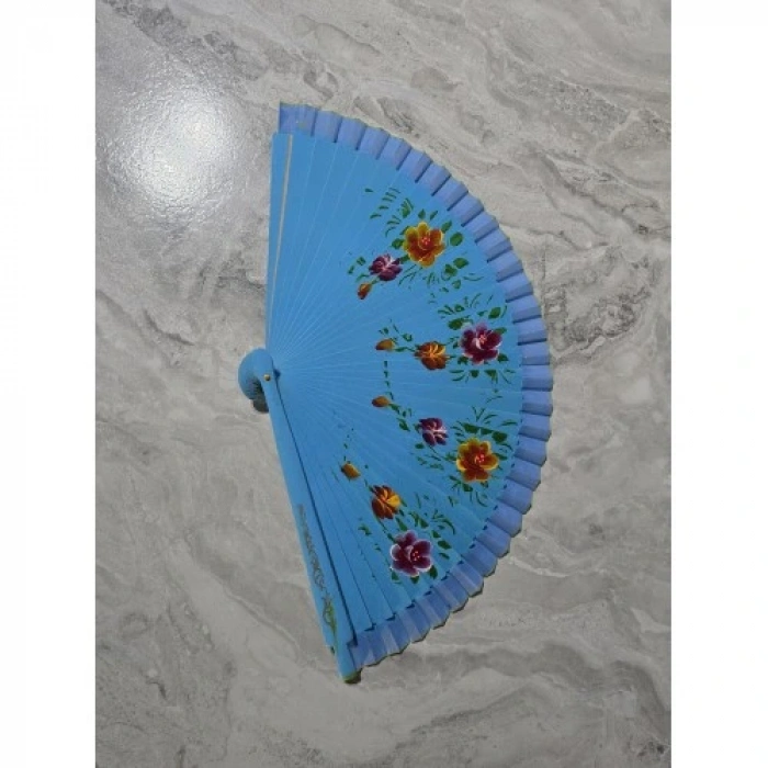 HERŞEYTREND 12li Bambu Çift Taraflı Renkli Yelpaze