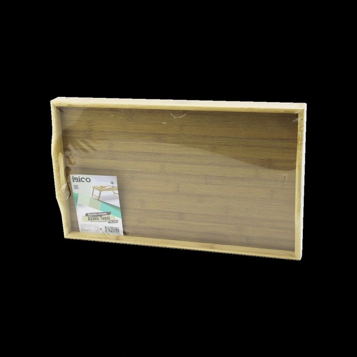 Bambu Dikdörtgen Sunum Tepsisi 50x30 cm Ayaklı