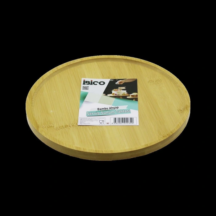 Bambu Yuvarlak Sunum Tepsisi 24.5 cm Ayaklı