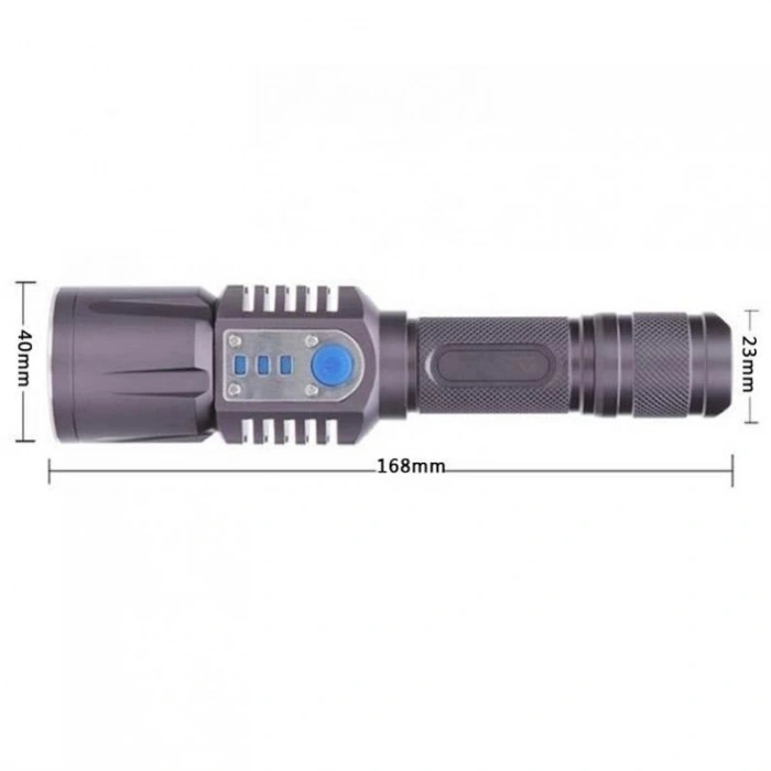 Baretta Brs18 Oto Şarjlı T6 Led 3000 Lümen El Feneri