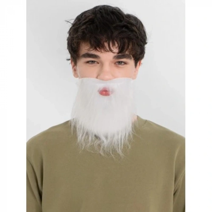 HERŞEYTREND Beyaz Kırçıllı Takma Sakal Çocuk Yetişkin