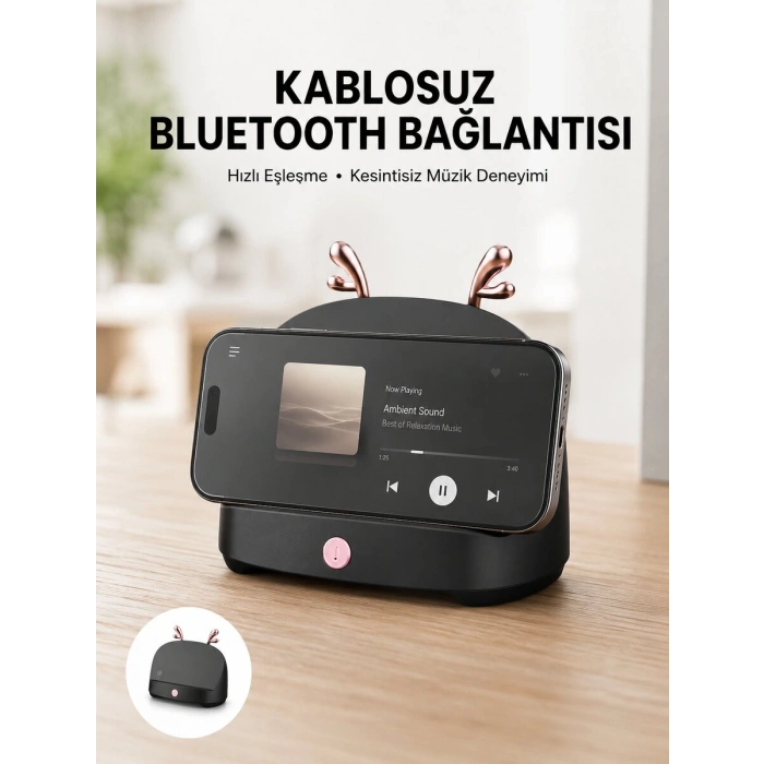 Bluetooth Hoparlör Uzun Pil Ömrü Yüksek Ses Kaliteli Kablosuz Telefon Tutma