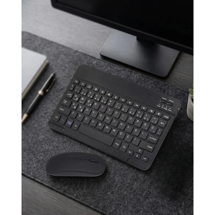 Bluetooth Klavye Mouse Seti Taşınabilir Wireless Bilgisayar Aksesuarı