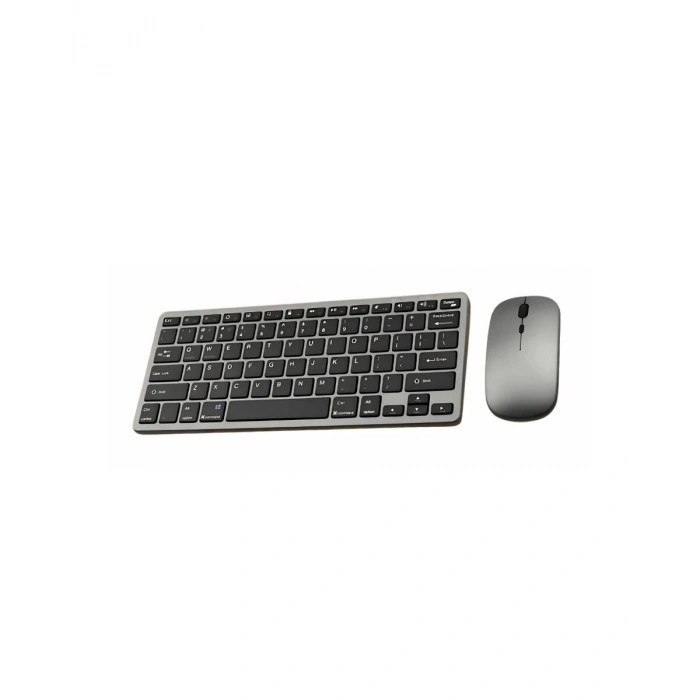 Bluetooth ve 2.4G Destekli Kablosuz Klavye Mouse Seti Şarj Edilebilir