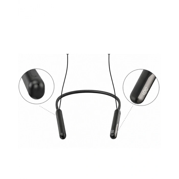 Boyun Askılı Bluetooth Kulaklık Extra Bass ve Ses Değiştirme Modlu