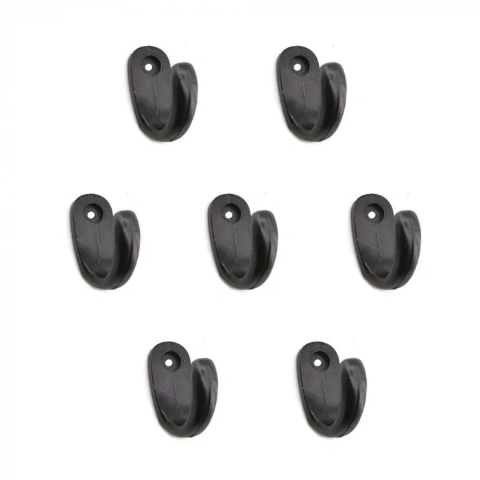 Büyük Tekli Fincan Askı, Dekor Askısı - Siyah, 100 Adet, 12x23x30 Mm