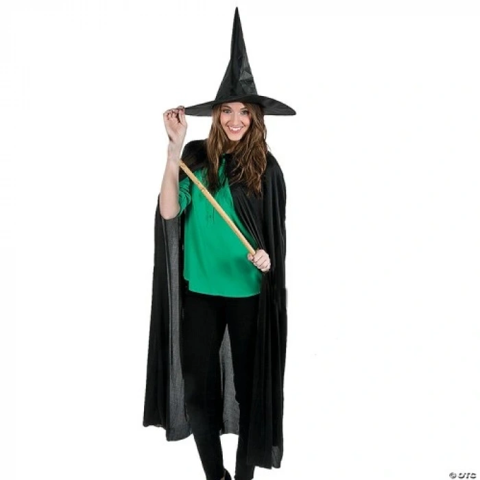 HERŞEYTREND Cadı Pelerin Ve Şapkası 120 cm.