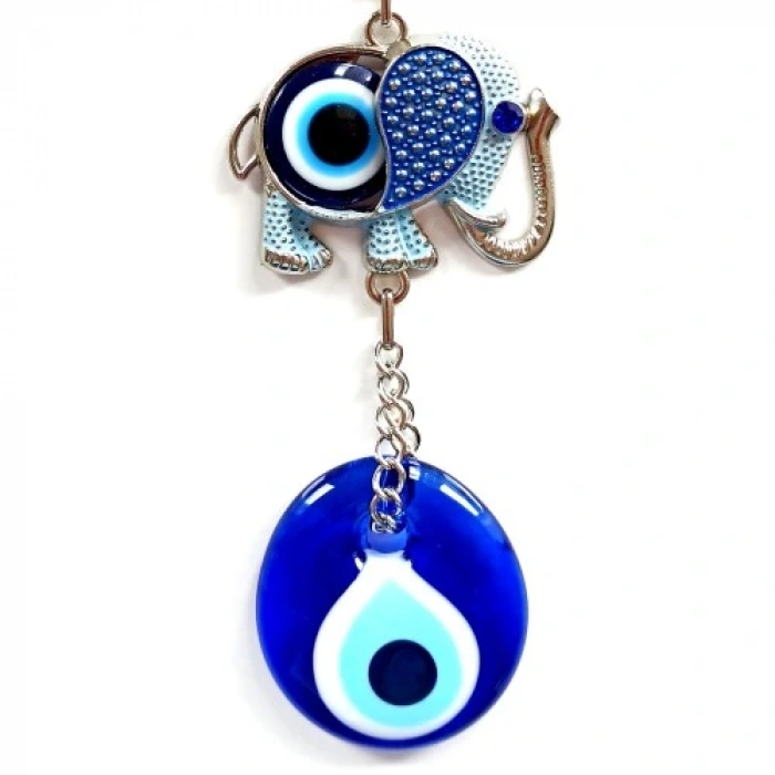 HERŞEYTREND Cam Nazar Boncuklu Filli Mini Duvar Süsü