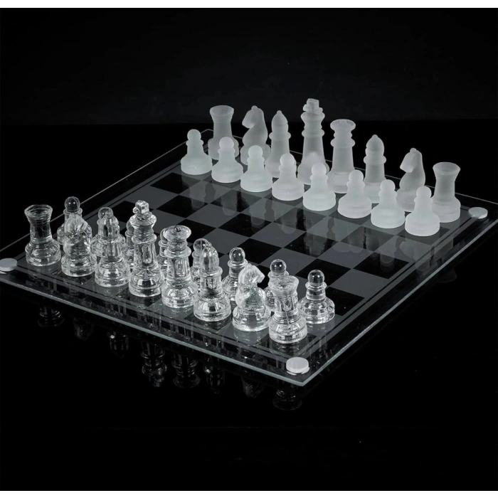 Cam Satranç Takımı 25*25cm