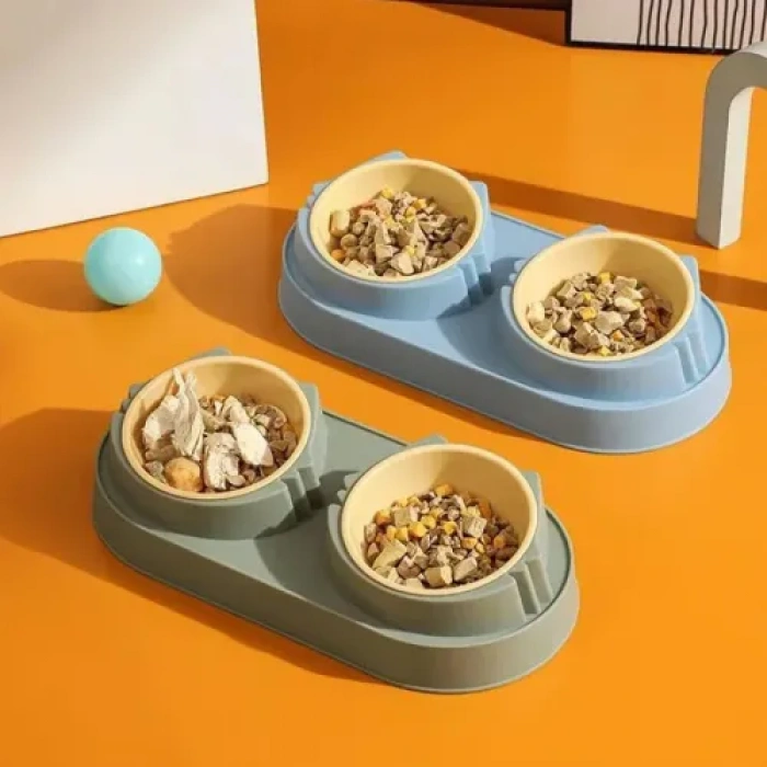 HERŞEYTREND Çift Bölmeli Mama ve Su Kabı