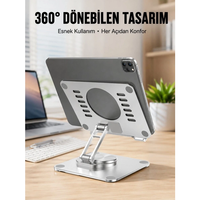 Çift Eksenli Ayarlanabilir Tablet Destek Standı Yeni Nesil