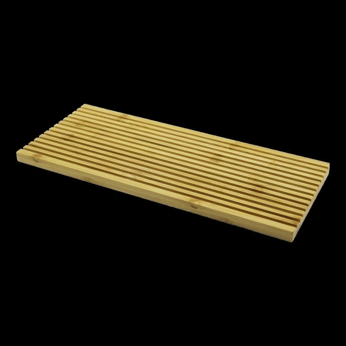Çift Taraflı Ahşap Bambu Sunum Tepsisi 17x39 cm