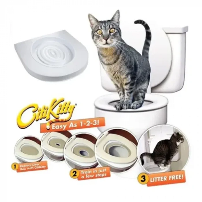 HERŞEYTREND CitiKitty Klozet Kedi Tuvaleti Eğitim Seti